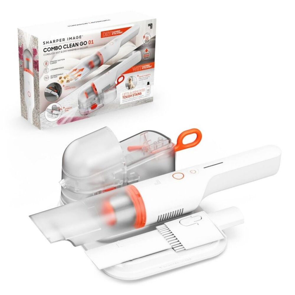 Open Box - Sharper Image -  Cordless Handheld Vacuum  Gray/White